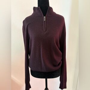 Dockers woman’s burgundy Zip-Up Sweater